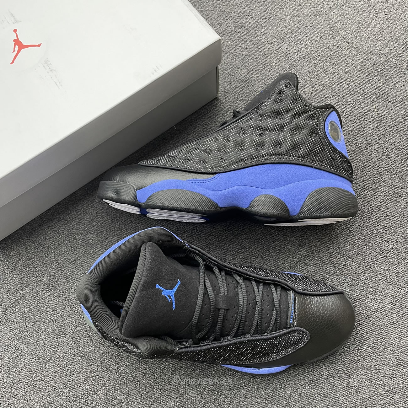 Air Jordan 13 Retro Black Hyper Royal 414571 040 (9) - www.newkick.vip
