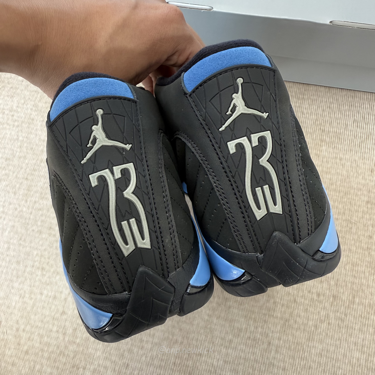 Air Jordan 14 Retro Black University Blue 487471 002 (3) - www.newkick.vip