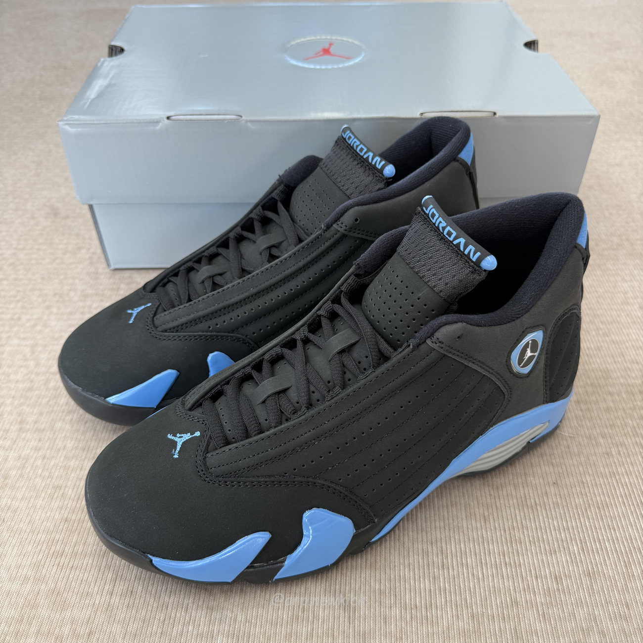 Air Jordan 14 Retro Black University Blue 487471 002 (4) - www.newkick.vip