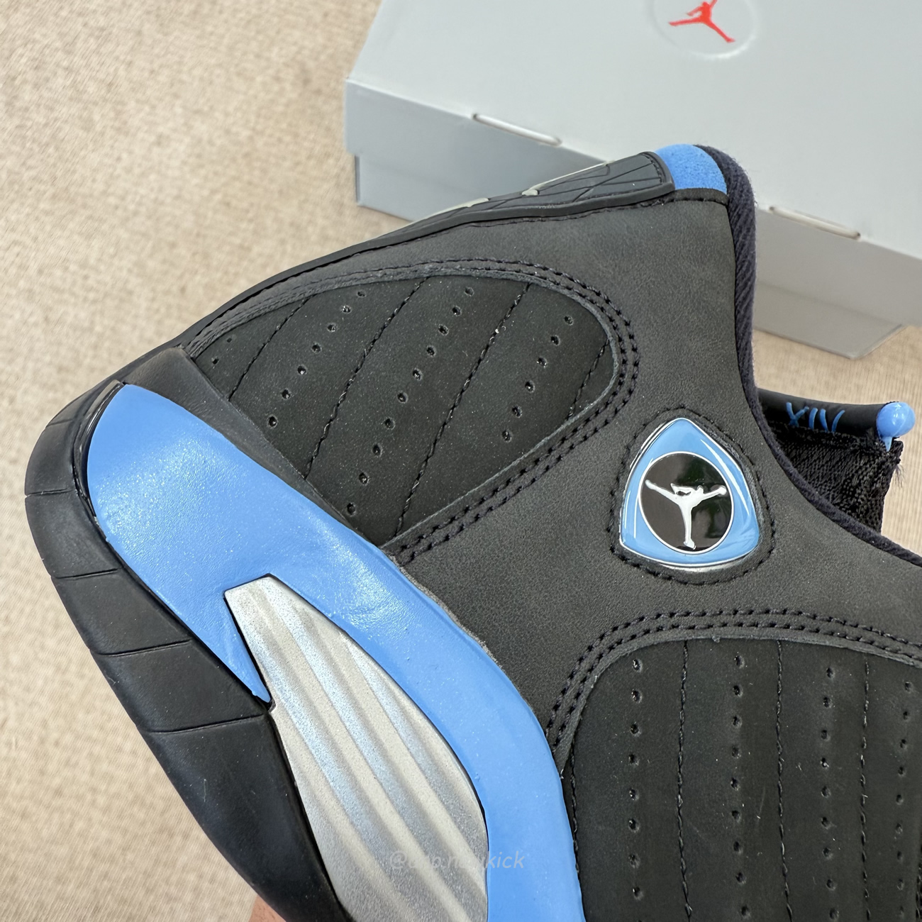Air Jordan 14 Retro Black University Blue 487471 002 (5) - www.newkick.vip
