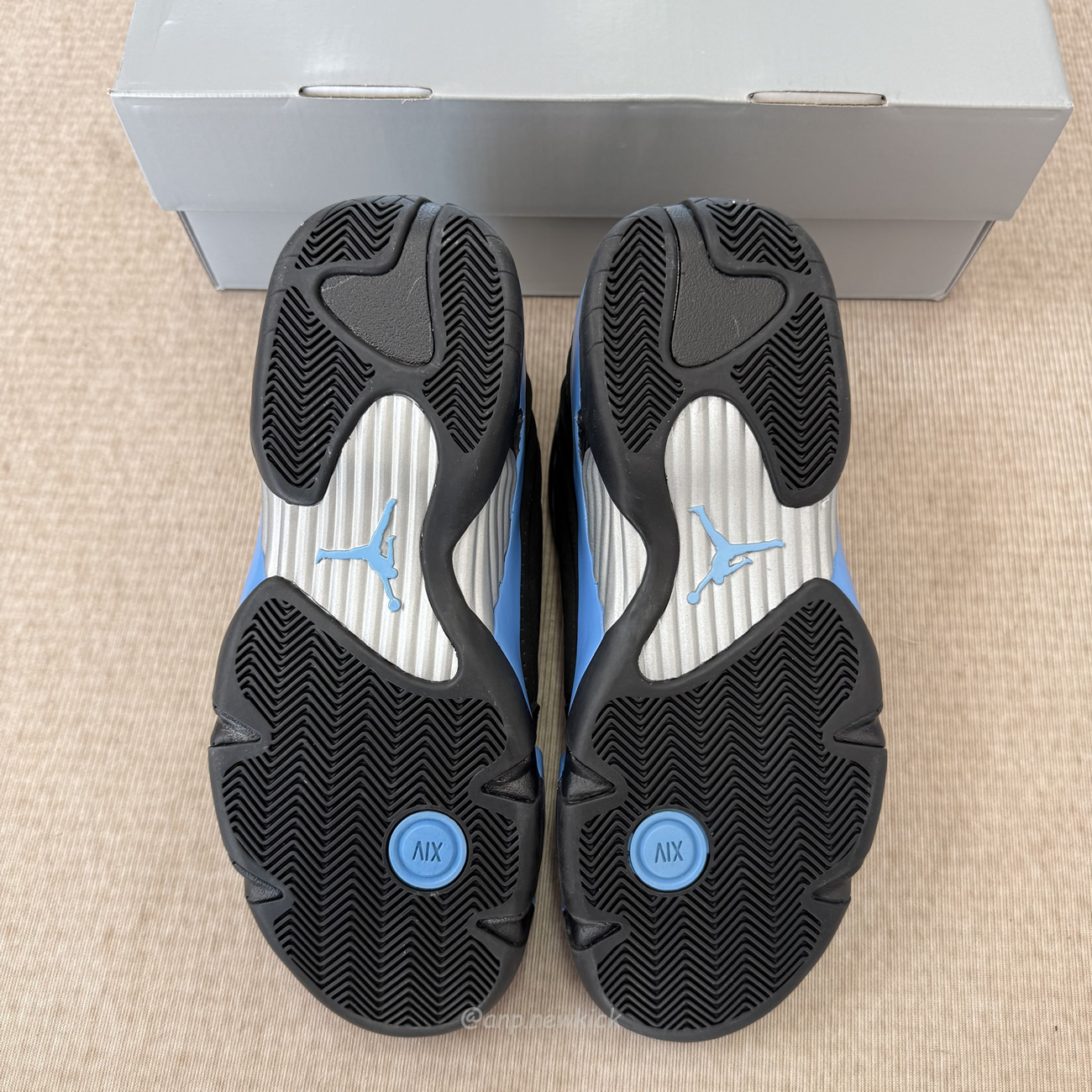 Air Jordan 14 Retro Black University Blue 487471 002 (9) - www.newkick.vip