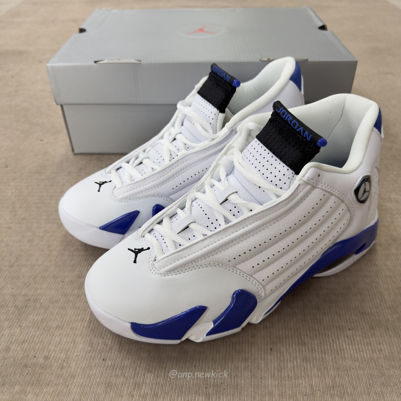 Air Jordan 14 Retro White Hyper Royal 487471 104 (3) - www.newkick.vip