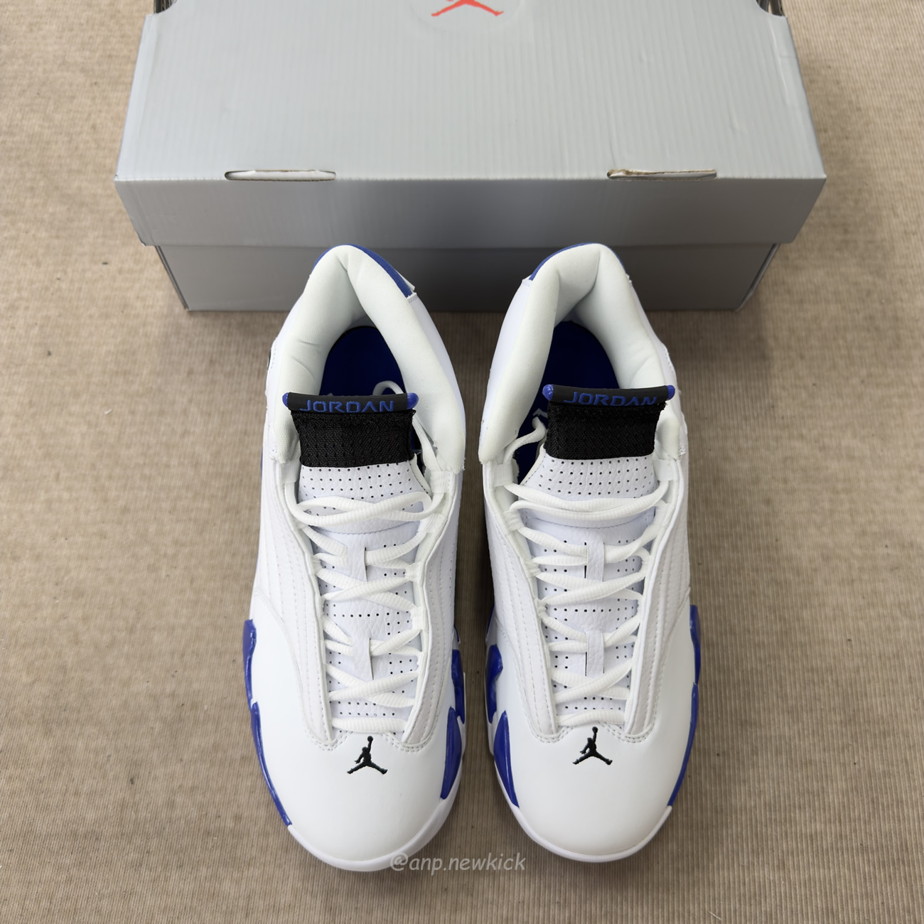 Air Jordan 14 Retro White Hyper Royal 487471 104 (5) - www.newkick.vip