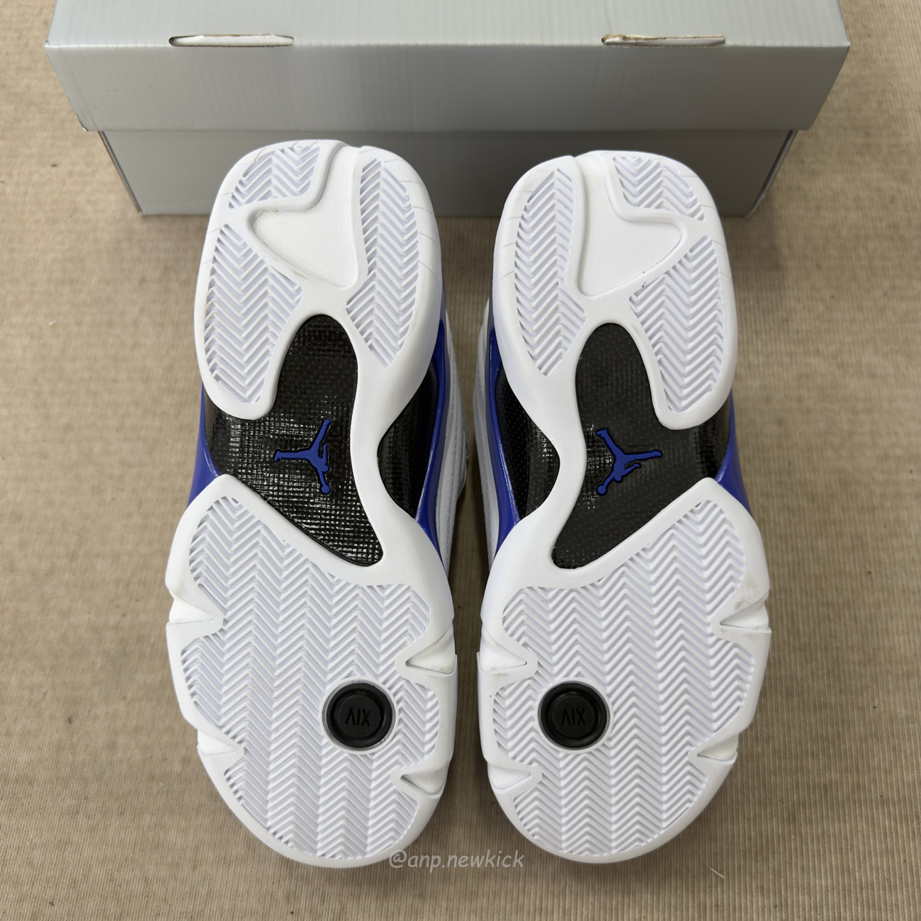Air Jordan 14 Retro White Hyper Royal 487471 104 (7) - www.newkick.vip