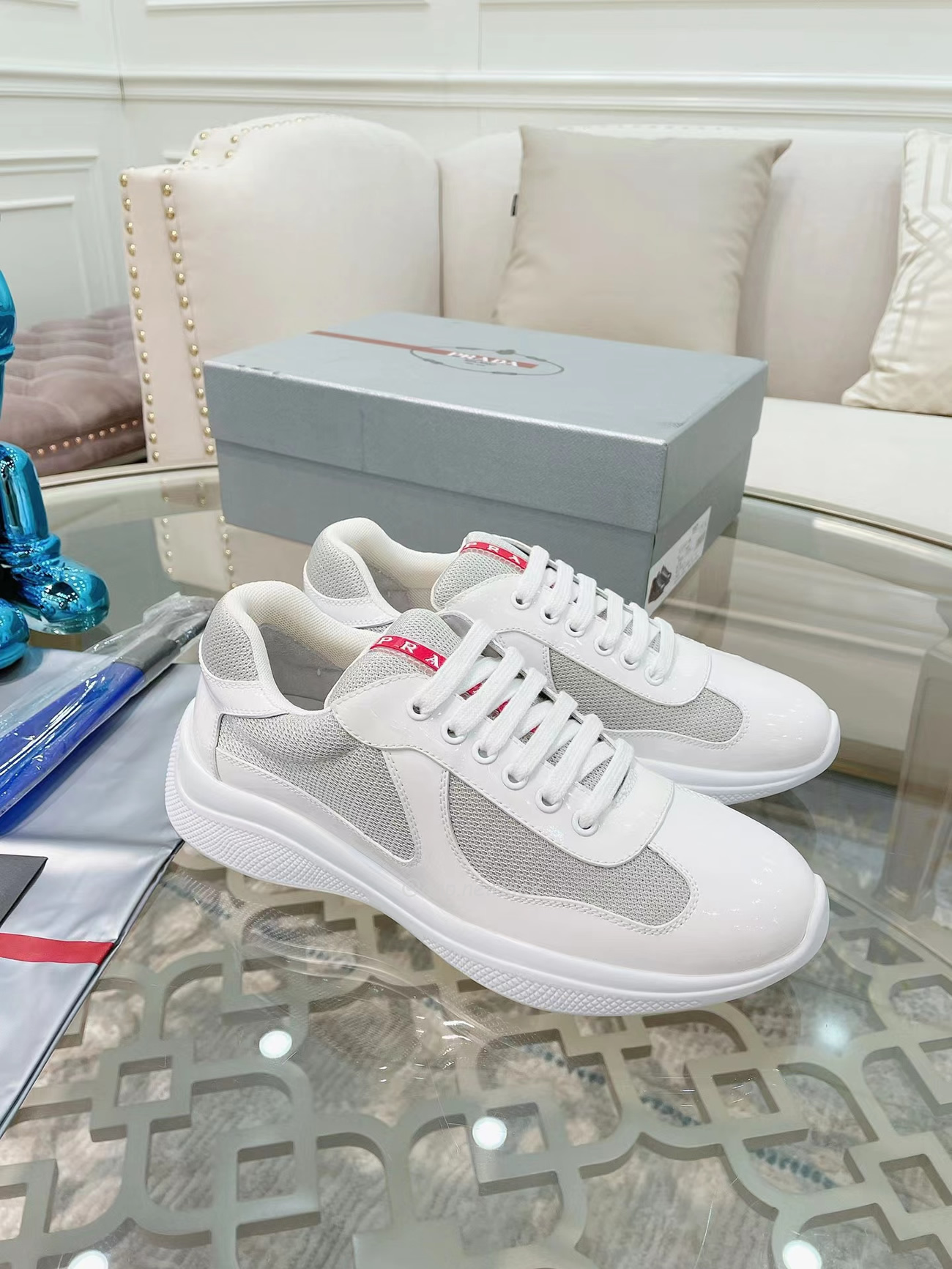 Prada Americas Cup White Silver 4e3400 Asz F0j36 (4) - www.newkick.vip