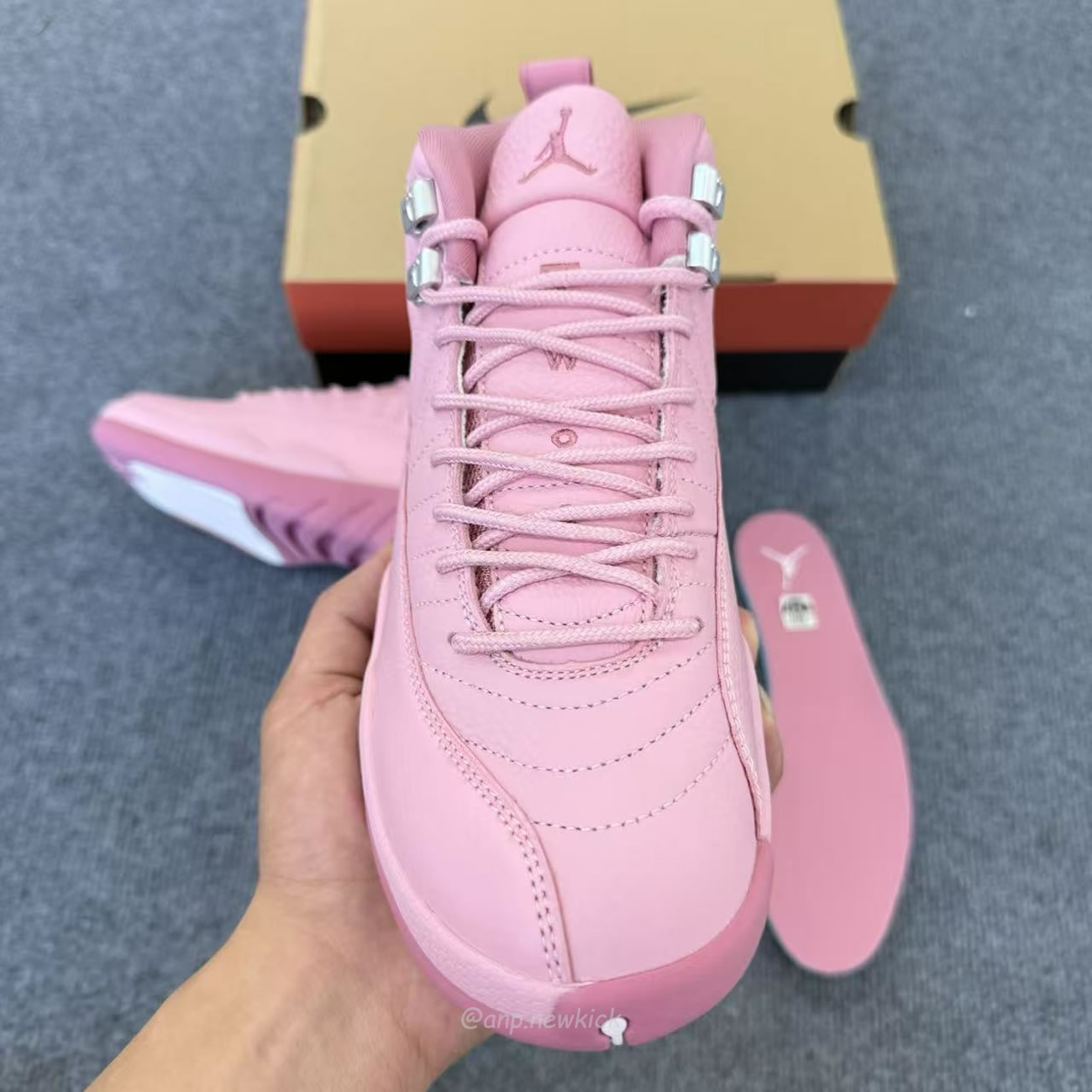 Air Jordan 12 Retropearl Pink Gs 510815 600 (6) - www.newkick.vip
