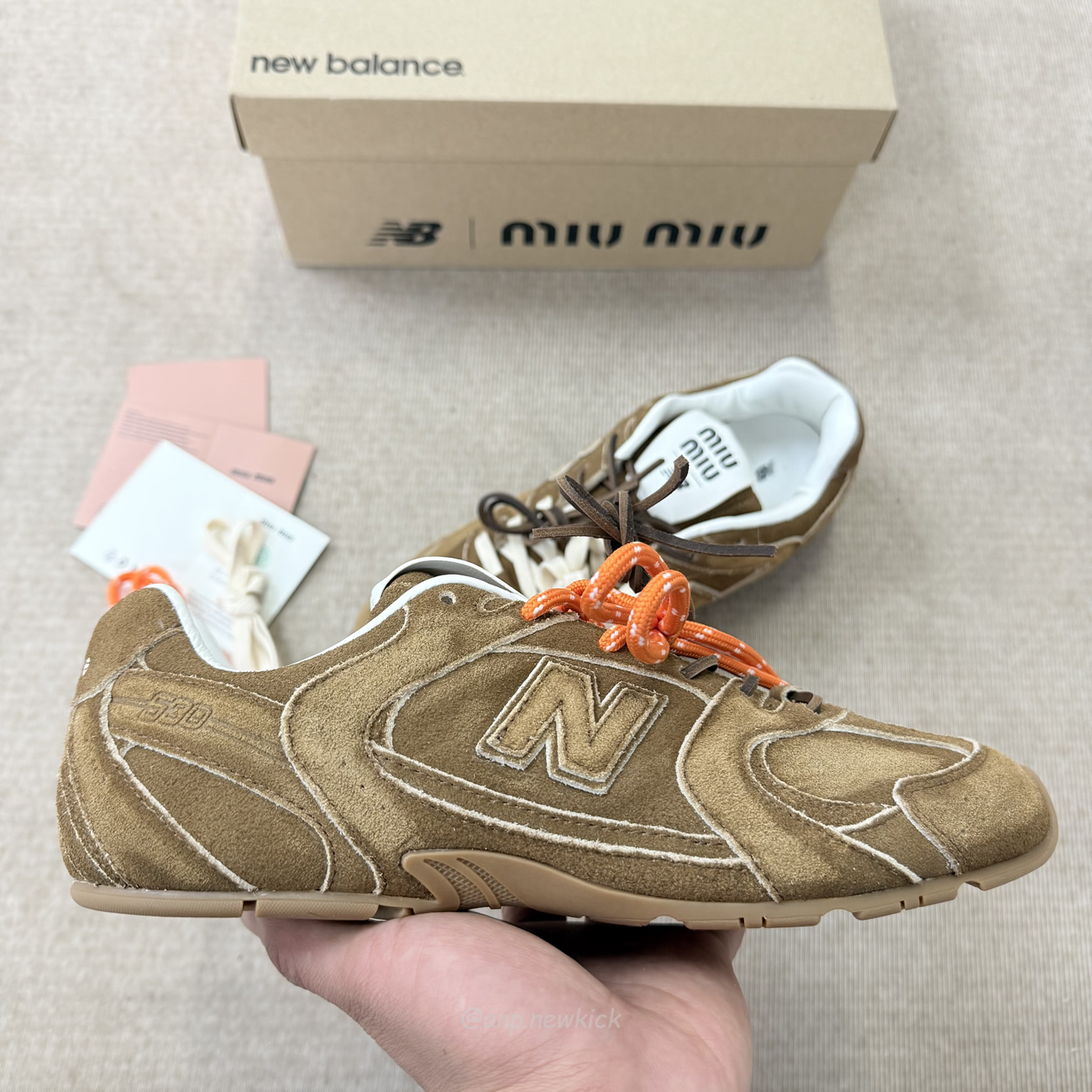 New Balance X Miu Miu 530 Sl Cinnamon 5e165e Z5o F0401 F D005 (14) - www.newkick.vip
