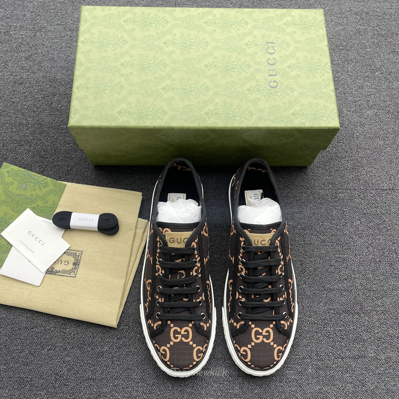Gucci Ripstop Tennis Brown 771461 Factd 8644 (7) - www.newkick.vip
