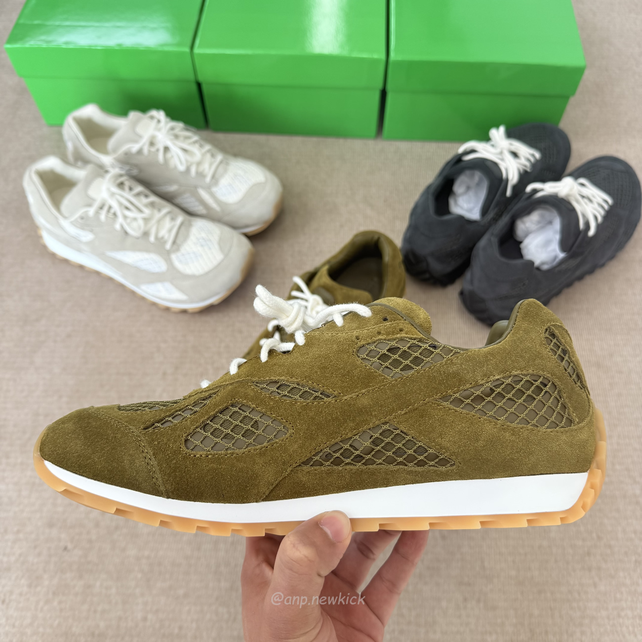 Bottega Veneta Orbit Olive Oil Black Gray 797306 V4je1 3310 (13) - www.newkick.vip