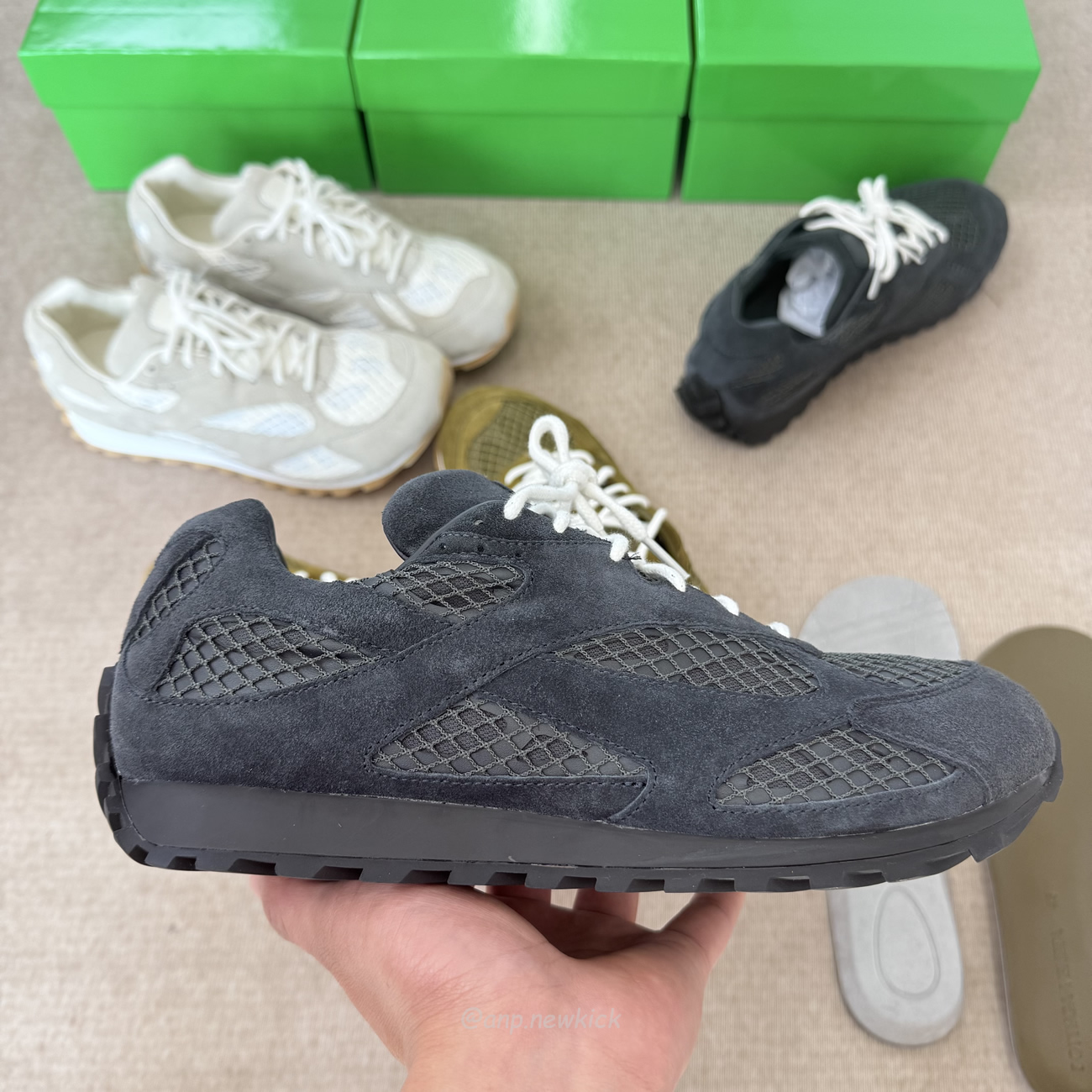 Bottega Veneta Orbit Olive Oil Black Gray 797306 V4je1 3310 (4) - www.newkick.vip