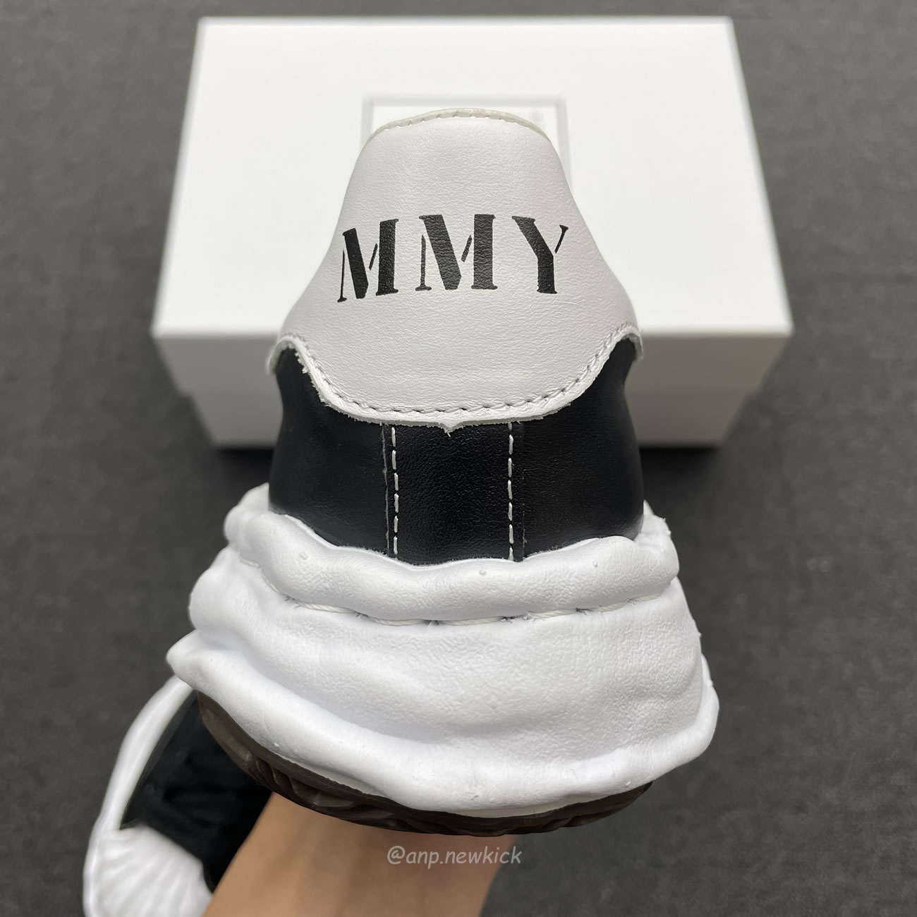 Maison Mihara Yasuhiro Blakey Og Sole Leather Low Black A06fw702 (10) - www.newkick.vip