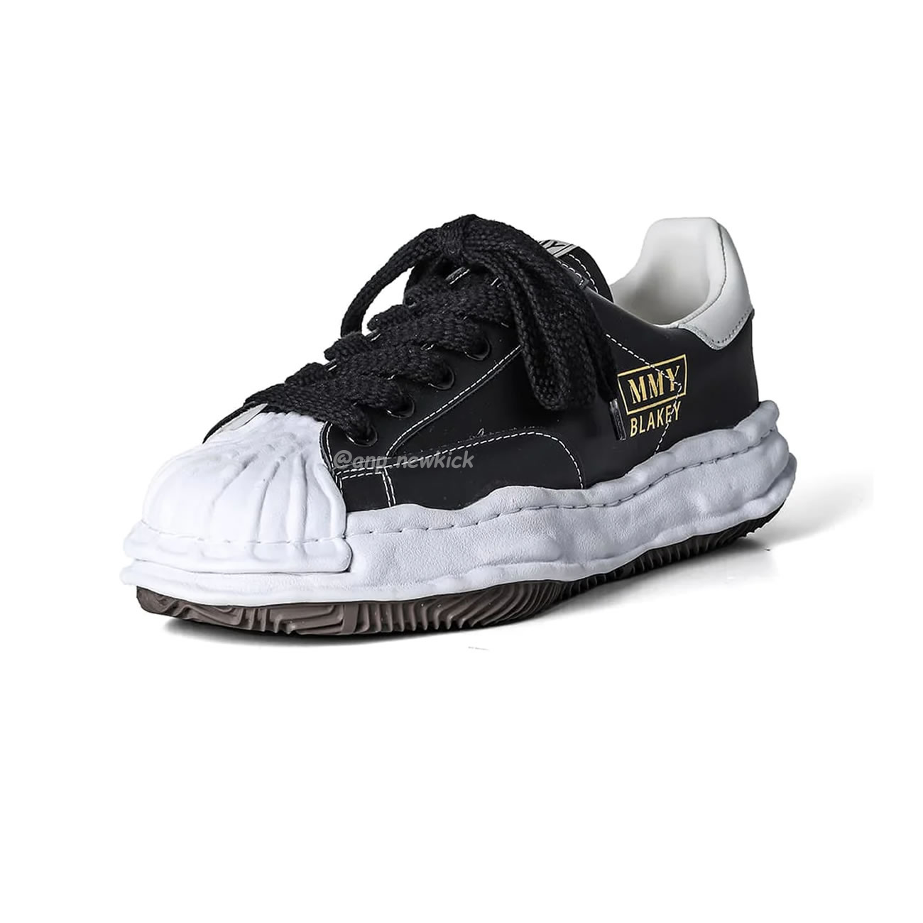 Maison Mihara Yasuhiro Blakey Og Sole Leather Low Black A06fw702 (13) - www.newkick.vip