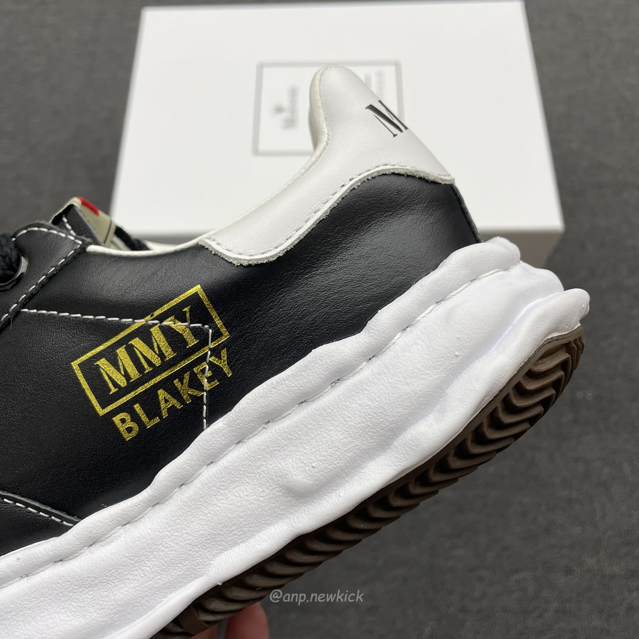 Maison Mihara Yasuhiro Blakey Og Sole Leather Low Black A06fw702 (2) - www.newkick.vip