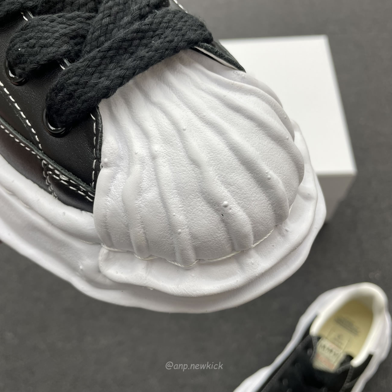 Maison Mihara Yasuhiro Blakey Og Sole Leather Low Black A06fw702 (8) - www.newkick.vip