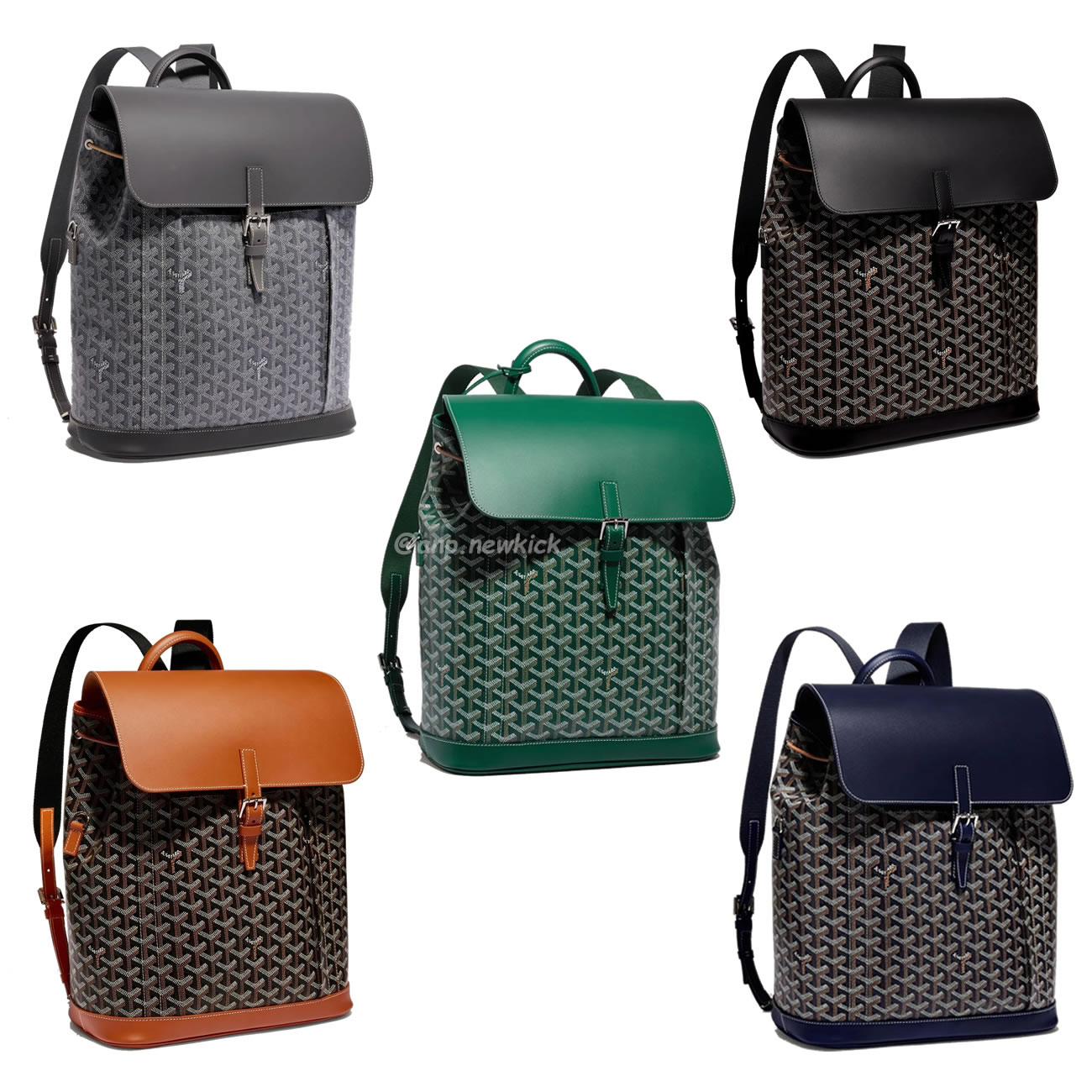 Goyard Artois Alpin Medium Backpack Blacknatural Black Grey Navy Green (1) - www.newkick.vip