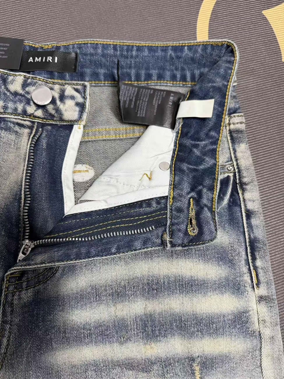 Amiri Jeans Men Letters Trousers Repair Low Rise Skinny (4) - www.newkick.vip Amiri Jeans Men Letters Trousers Repair Low Rise Skinny (4) - www.newkick.vip