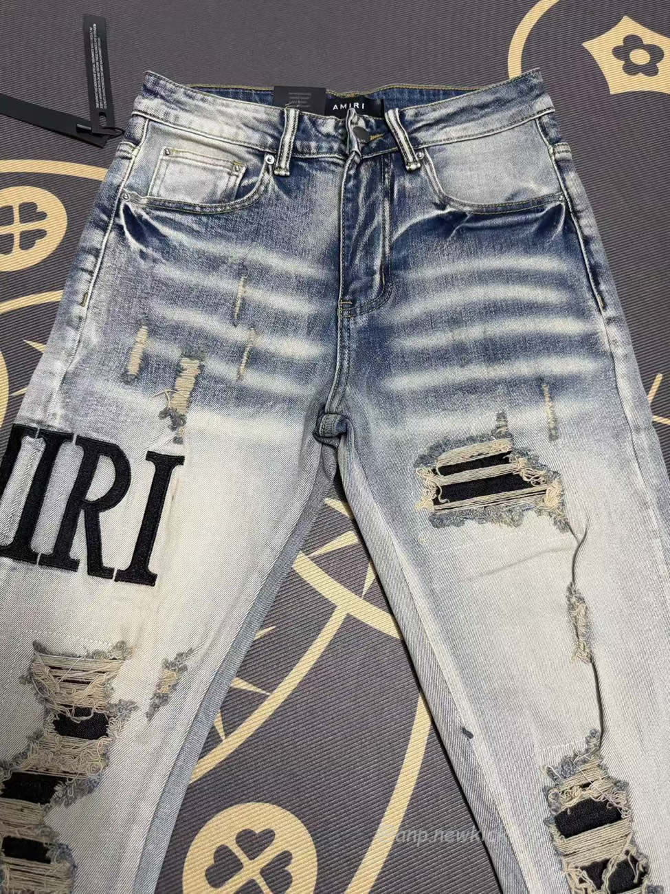 Amiri Jeans Men Letters Trousers Repair Low Rise Skinny (6) - www.newkick.vip Amiri Jeans Men Letters Trousers Repair Low Rise Skinny (6) - www.newkick.vip