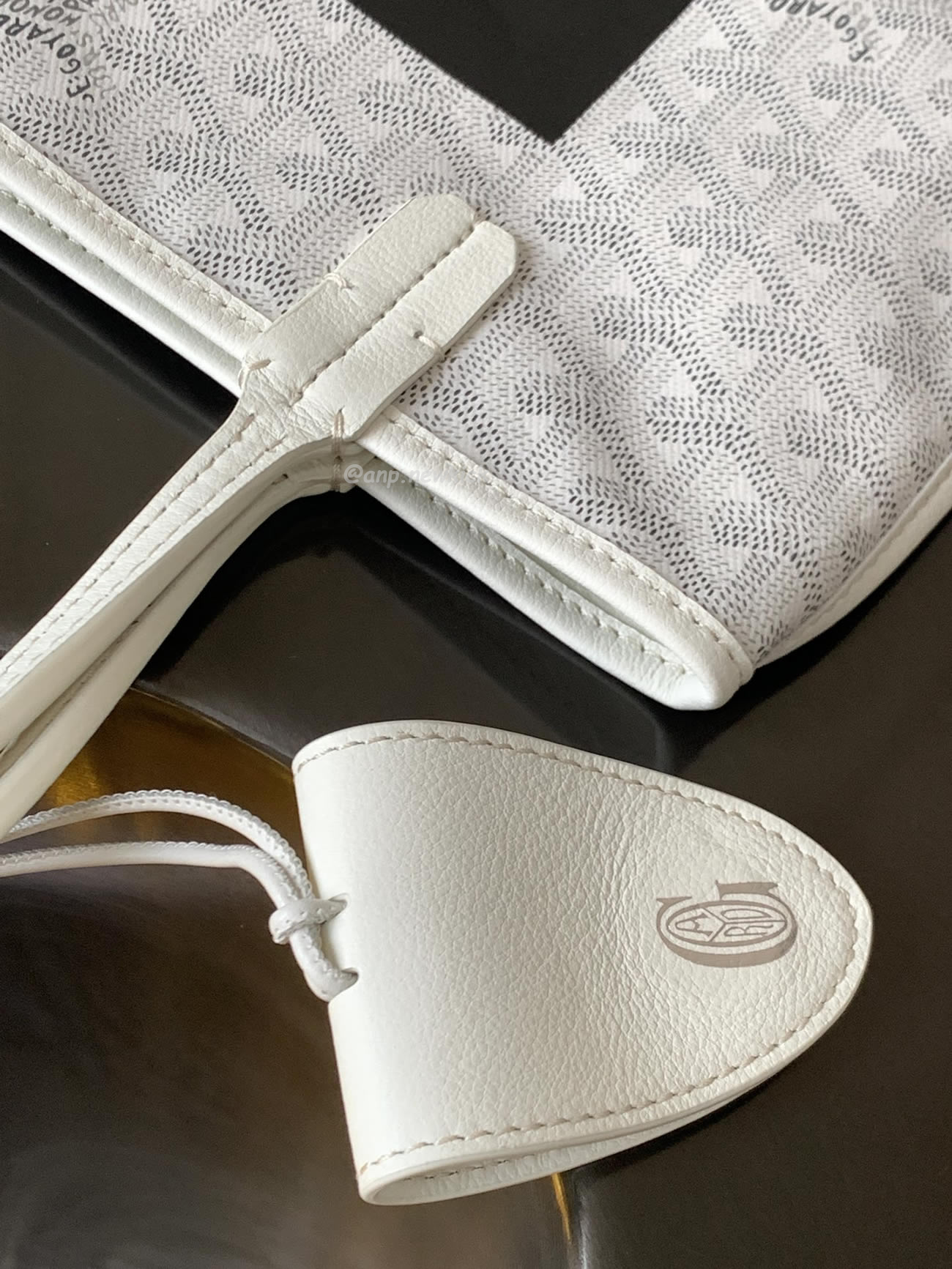 Goyard Anjou Mini Tote Bag Blacknatural Black Grey Navy White Green Yellow (11) - www.newkick.vip
