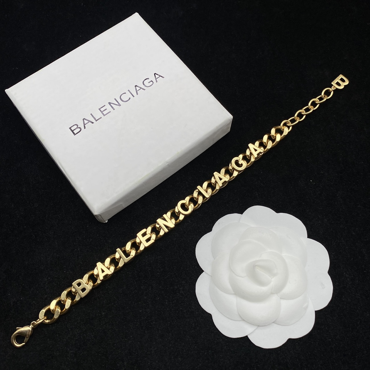 Balenciaga Logo Text Chain Necklace Bal203587 (5) - www.newkick.vip