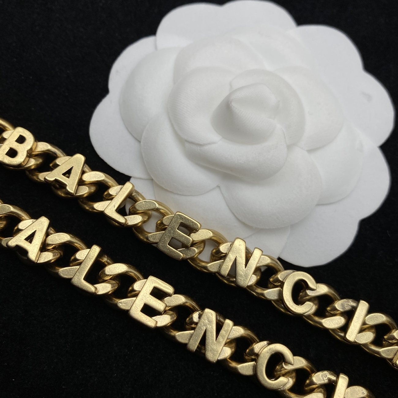 Balenciaga Logo Text Chain Necklace Bal203587 (8) - www.newkick.vip