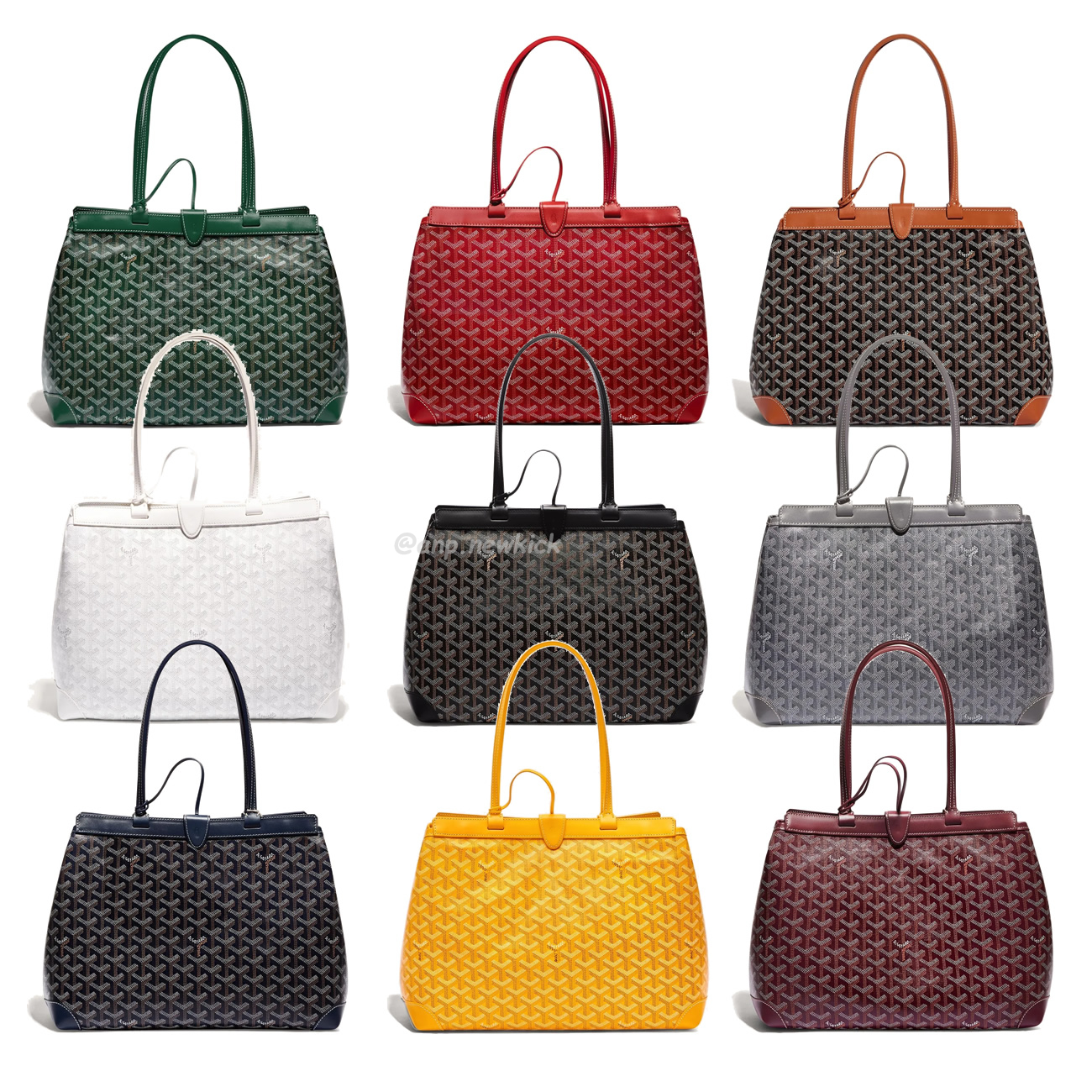 Goyard Bellechasse Biaude Tote Bag Blacknatural Black Grey Navy White Green Yellow Red Burgundy (1) - www.newkick.vip