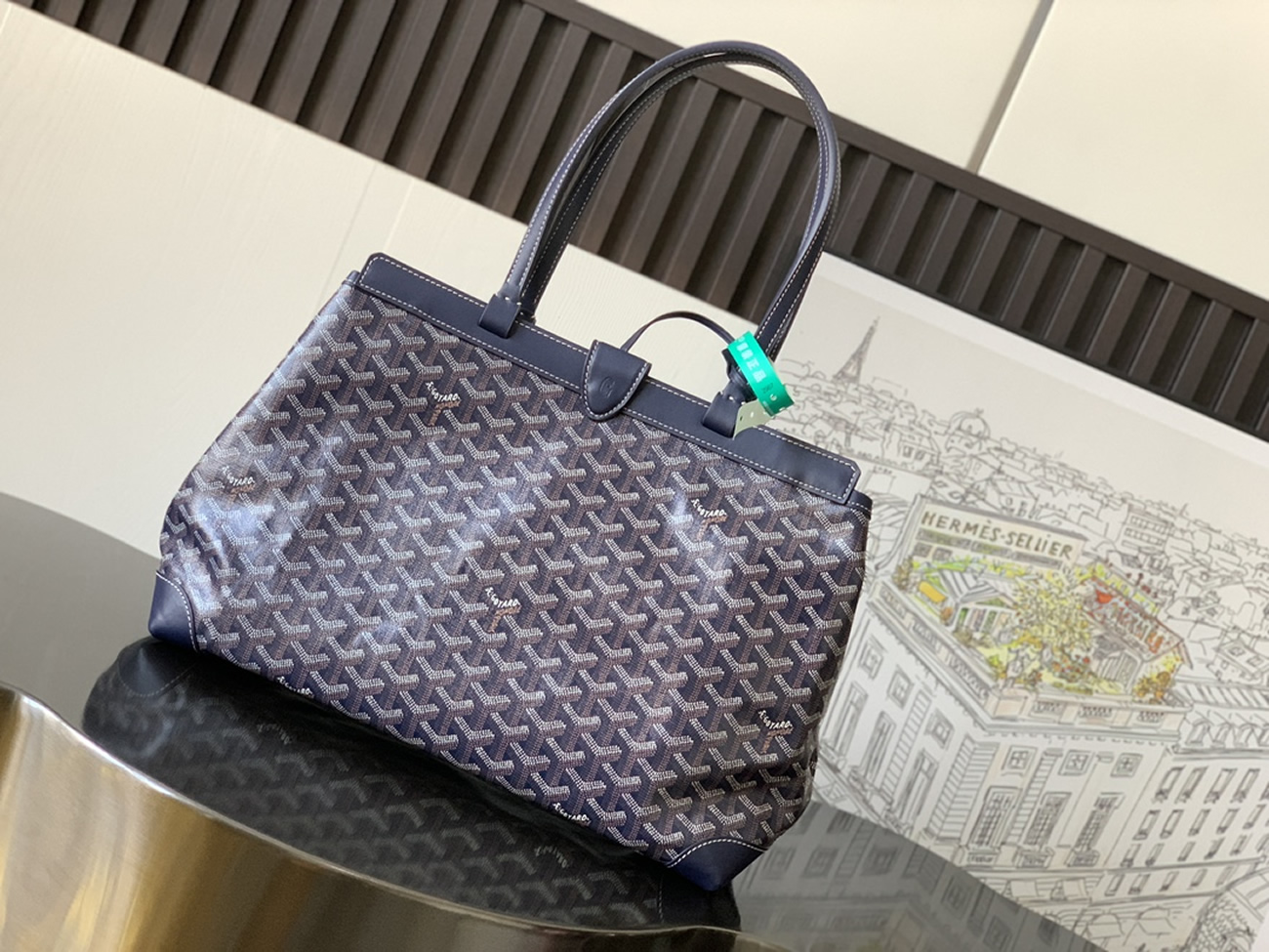 Goyard Bellechasse Biaude Tote Bag Blacknatural Black Grey Navy White Green Yellow Red Burgundy (18) - www.newkick.vip
