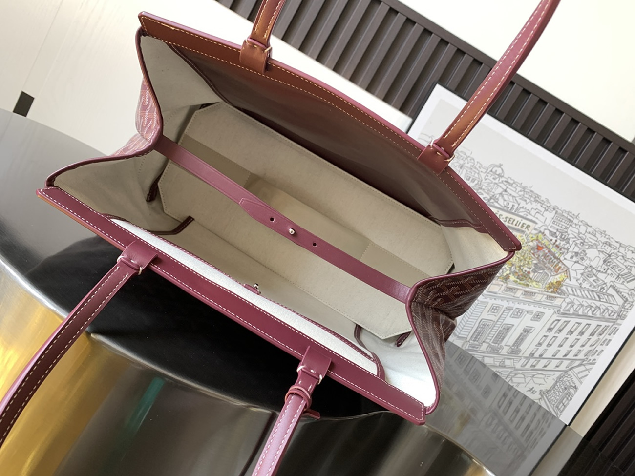 Goyard Bellechasse Biaude Tote Bag Blacknatural Black Grey Navy White Green Yellow Red Burgundy (28) - www.newkick.vip