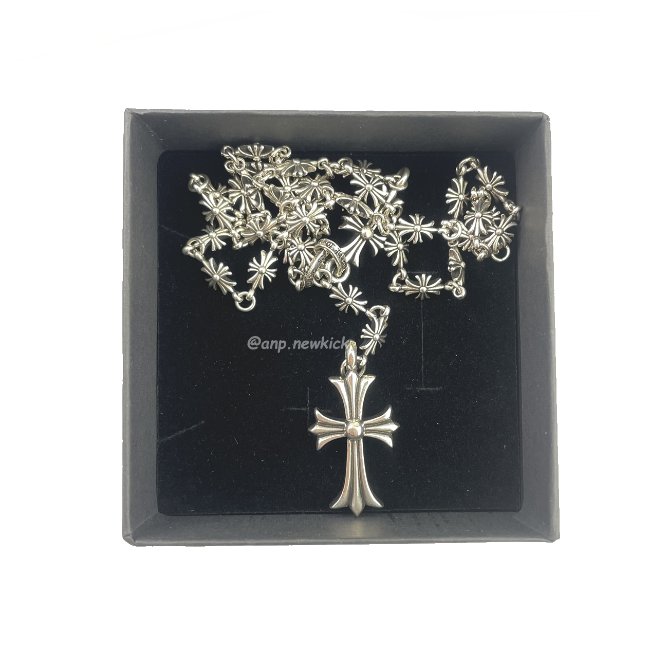 Chrome Hearts Pearl Silver Cross Flower Letter Ball Bracelet (3) - www.newkick.vip