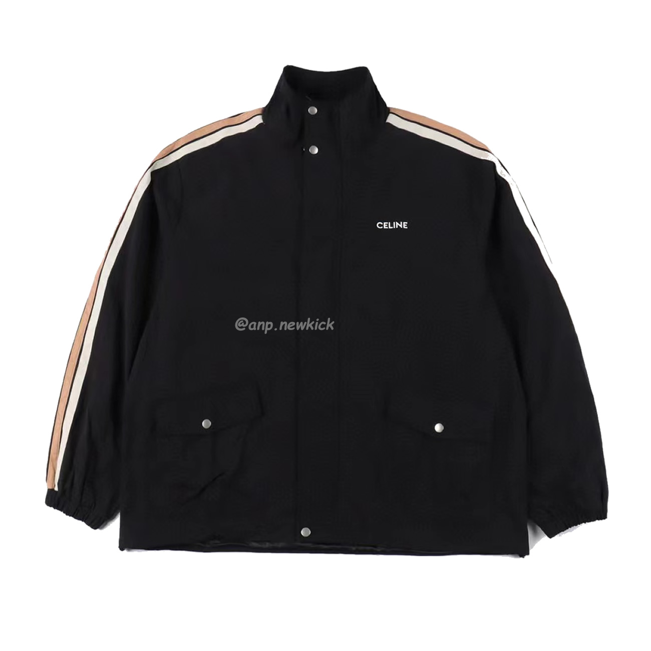Celine Side Woven Zippered Jacket Black White (7) - www.newkick.vip