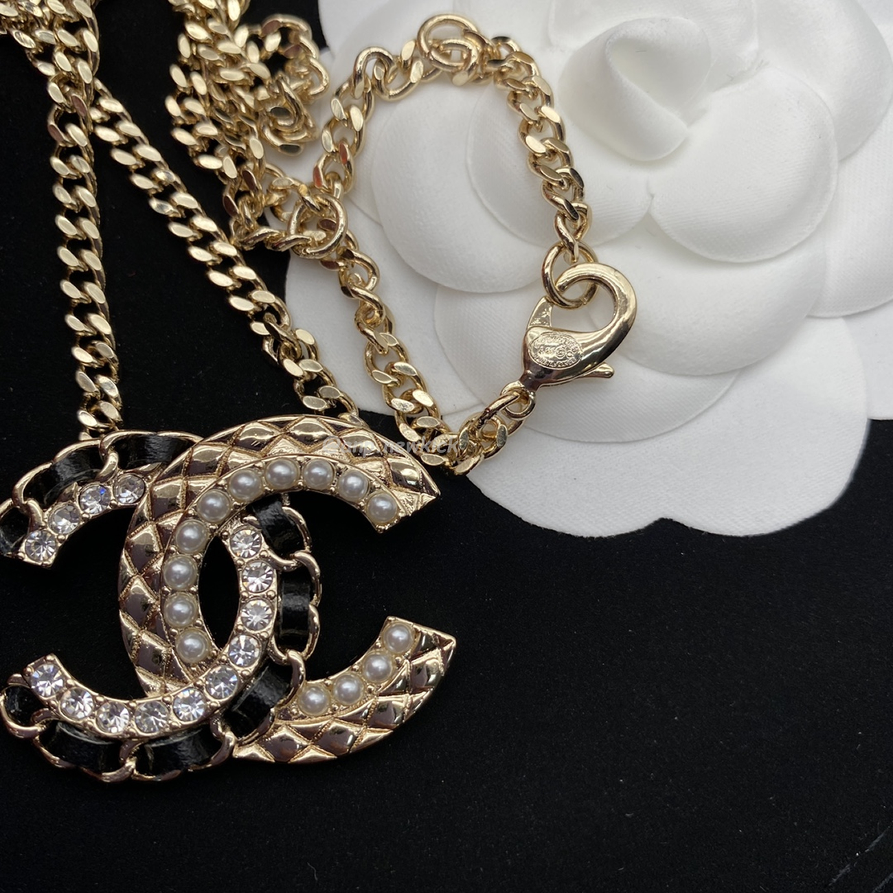 Chanel Pre Owned Cc Diamond Pendant Necklace (15) - www.newkick.vip