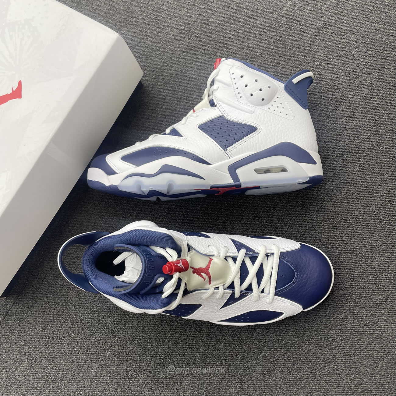 Air Jordan 6 Retro White Navy Red Ct8529 164 (8) - www.newkick.vip