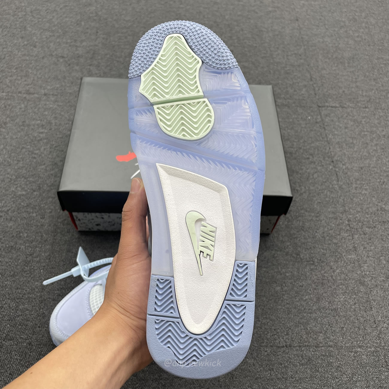 Air Jordan 4 Retro Off Blue Sail Womens Cv9388 102 (4) - www.newkick.vip