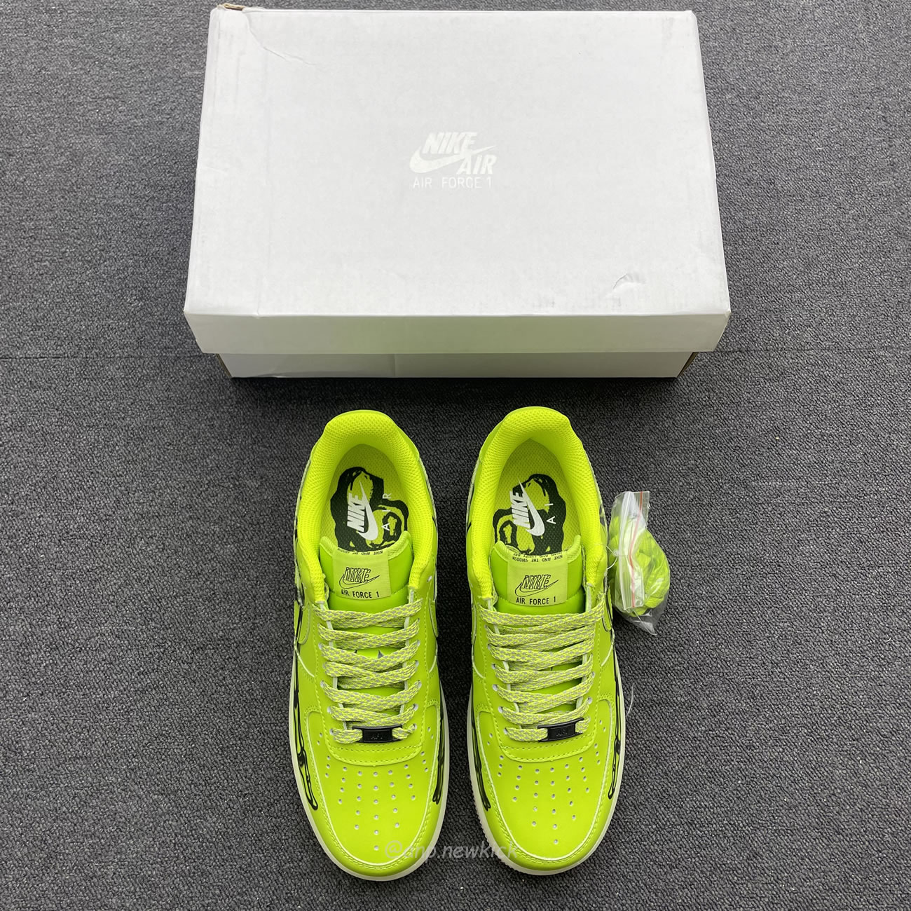 Air Nike Force 1 Qs Skeleton Green Black White Cw2288 111 (2) - www.newkick.vip