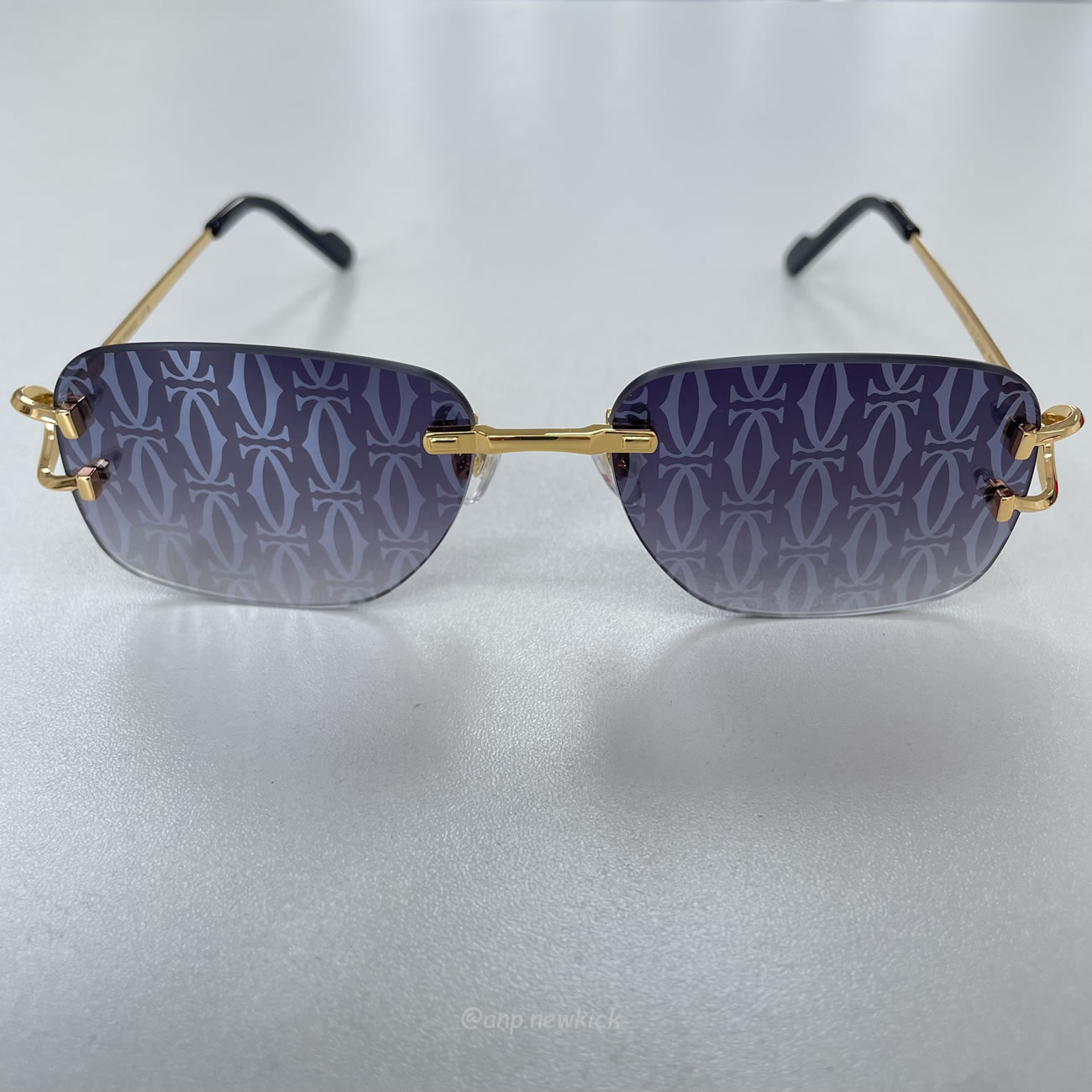 Cartier Eyewear Rimless Rectangle Frame Sunglasses (5) - www.newkick.vip
