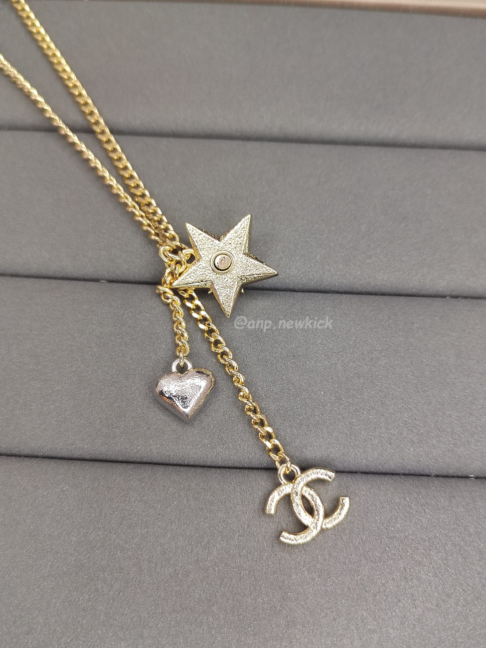 Chanel Cc Logo Star Heart Necklace (4) - www.newkick.vip