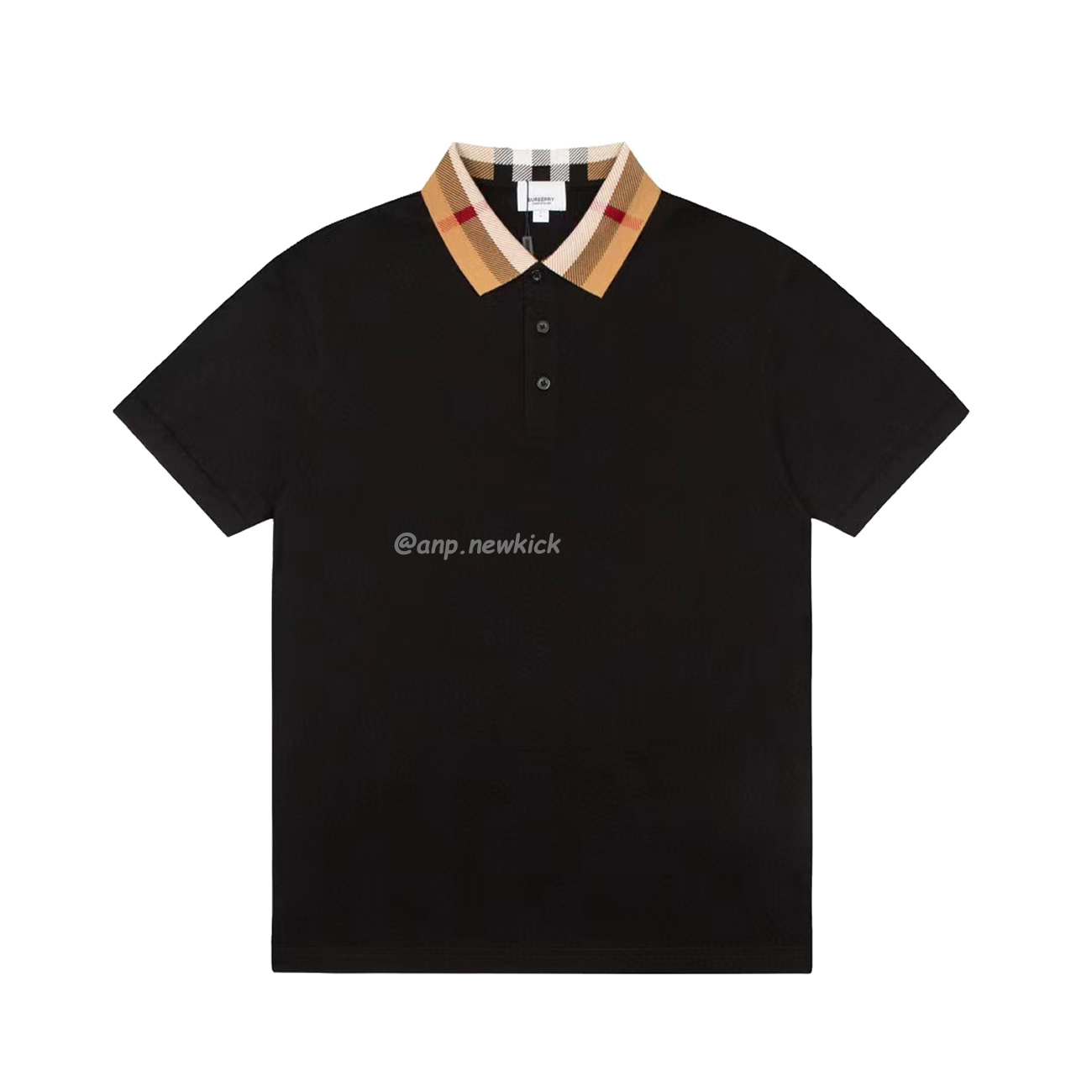 Burberry Polo Shirt Checkered White Black (5) - www.newkick.vip