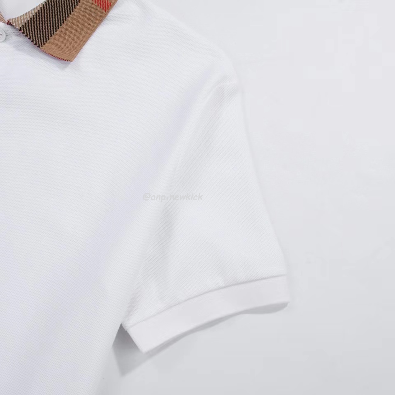 Burberry Polo Shirt Checkered White Black (3) - www.newkick.vip