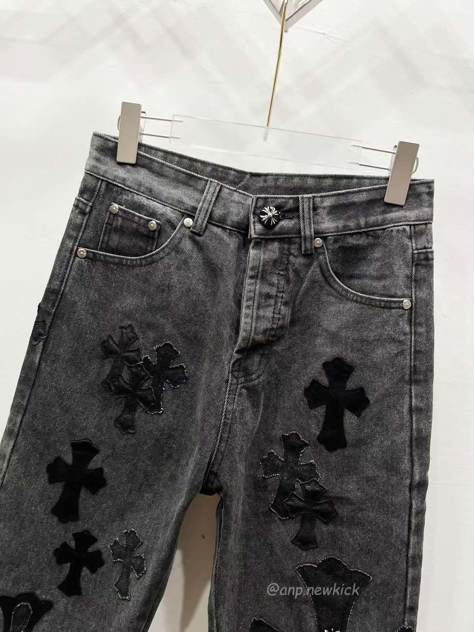 Chrome Hearts Black Grey Silver Cross Patch Jeans (7) - www.newkick.vip Chrome Hearts Black Grey Silver Cross Patch Jeans (7) - www.newkick.vip