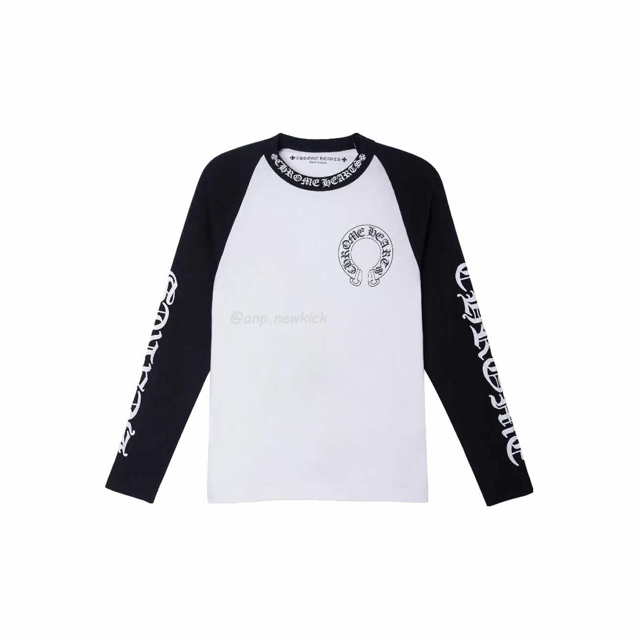 Chrome Hearts Horseshoe Baseball Shirt White Black (1) - www.newkick.vip