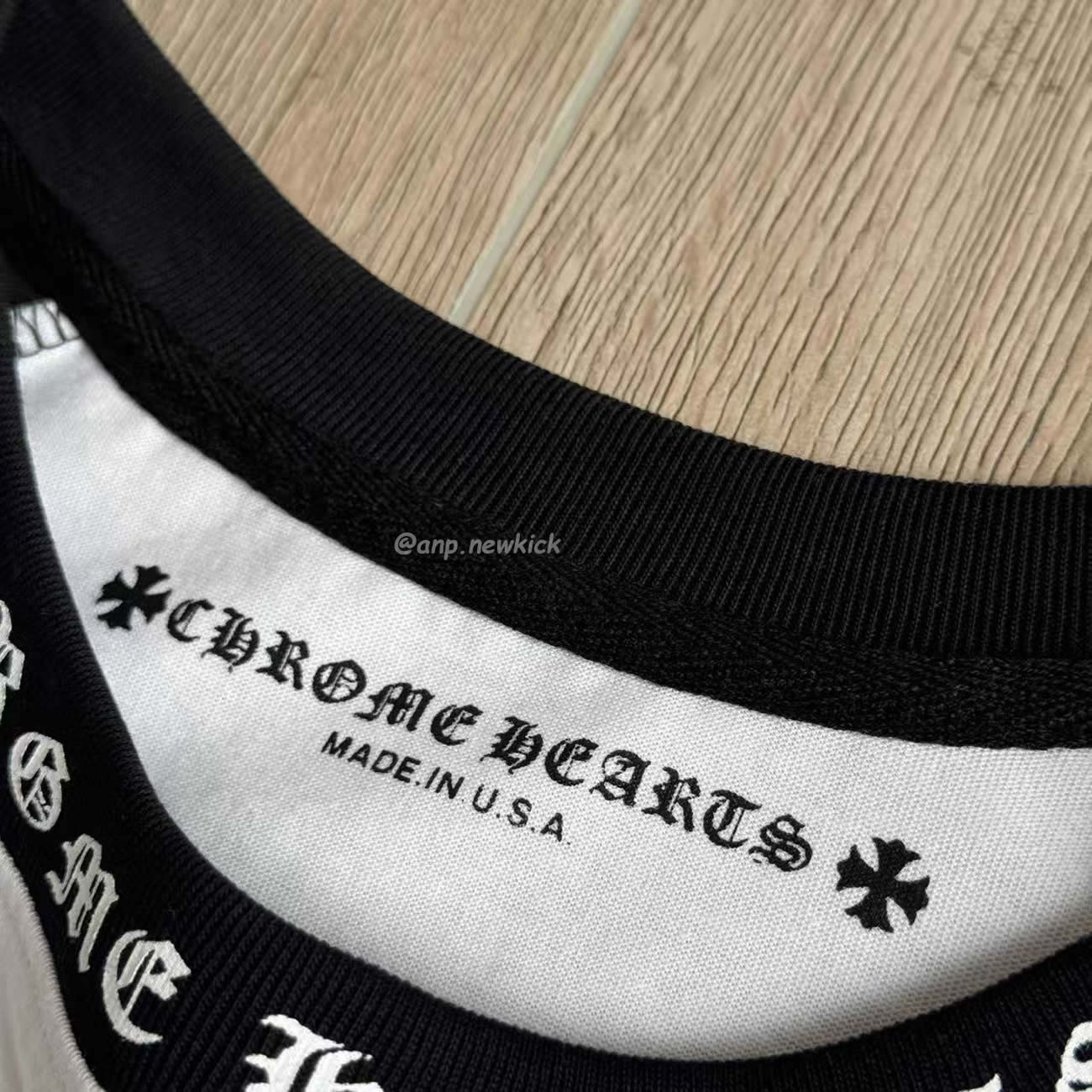 Chrome Hearts Horseshoe Baseball Shirt White Black (6) - www.newkick.vip