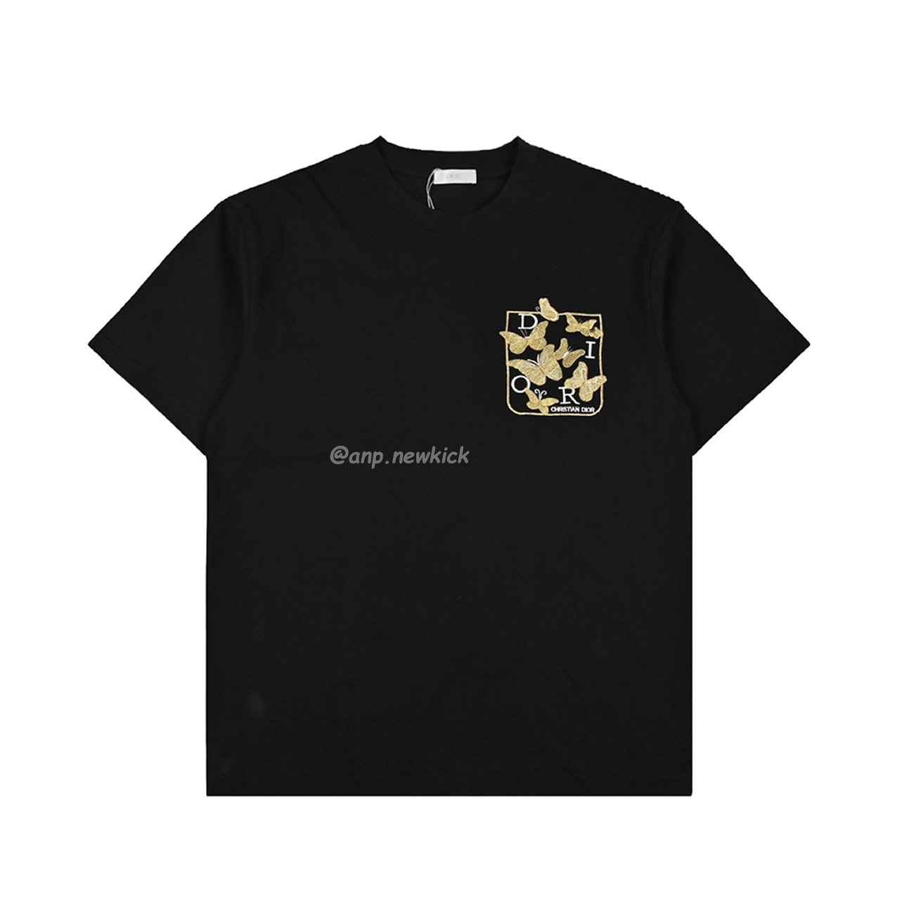 Dior Cd 3d Butterfly Letter Embroidered Pocket Short Sleeve T Shirt (9) - www.newkick.vip