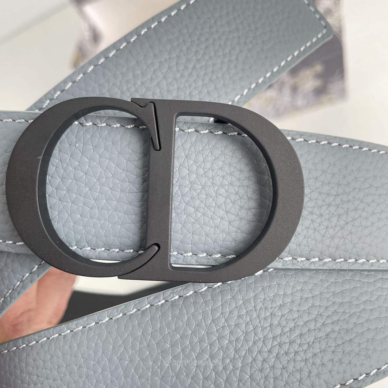 Dior Cd Icon Belt Buckle Black Matte Lacquer Finish Brass (2) - www.newkick.vip