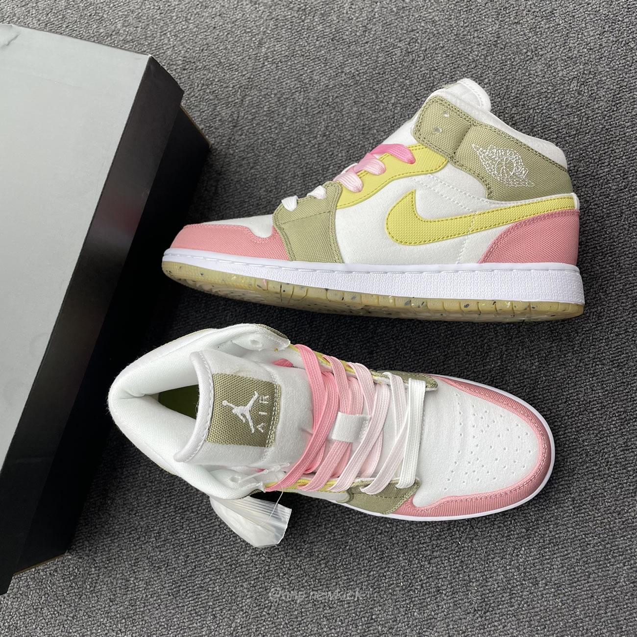 Air Jordan 1 Mid Se Pastel Vivid Green Grind Dj0338 100 (5) - www.newkick.vip