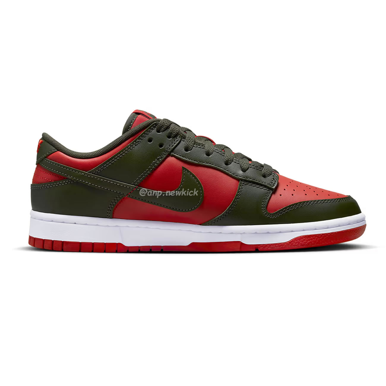 Nike Dunk Low Mystic Red Cargo Khaki Dv0833 600 (3) - www.newkick.vip