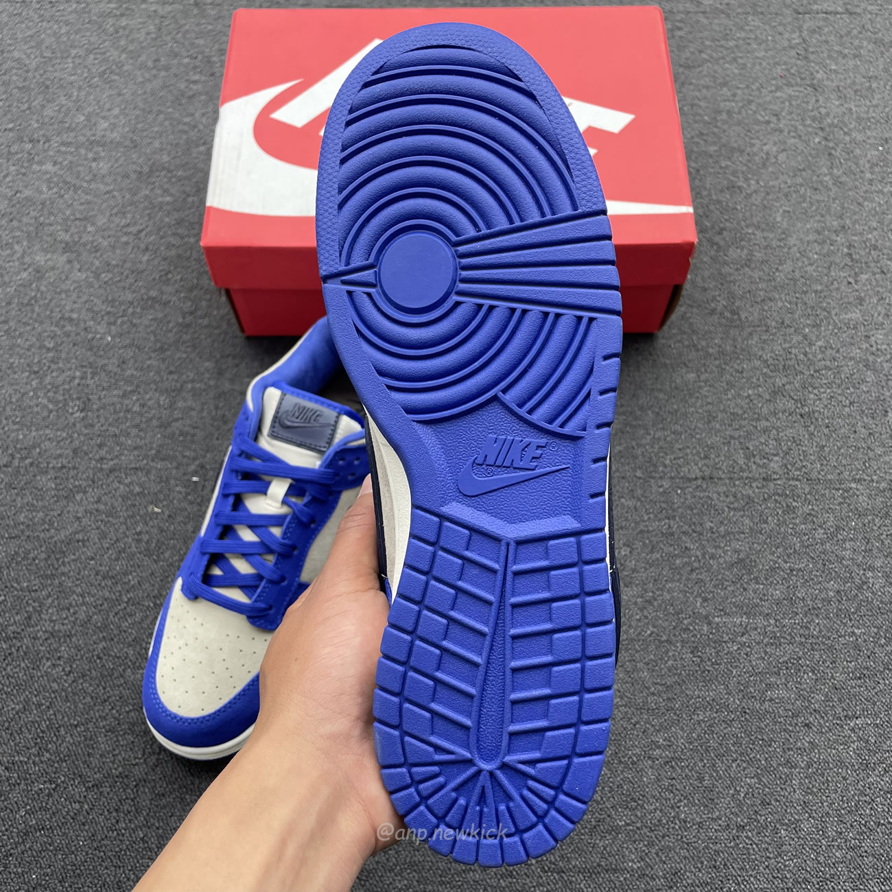 Nike Dunk Low Lx Blue Suede Womens Dv7411 400 (8) - www.newkick.vip