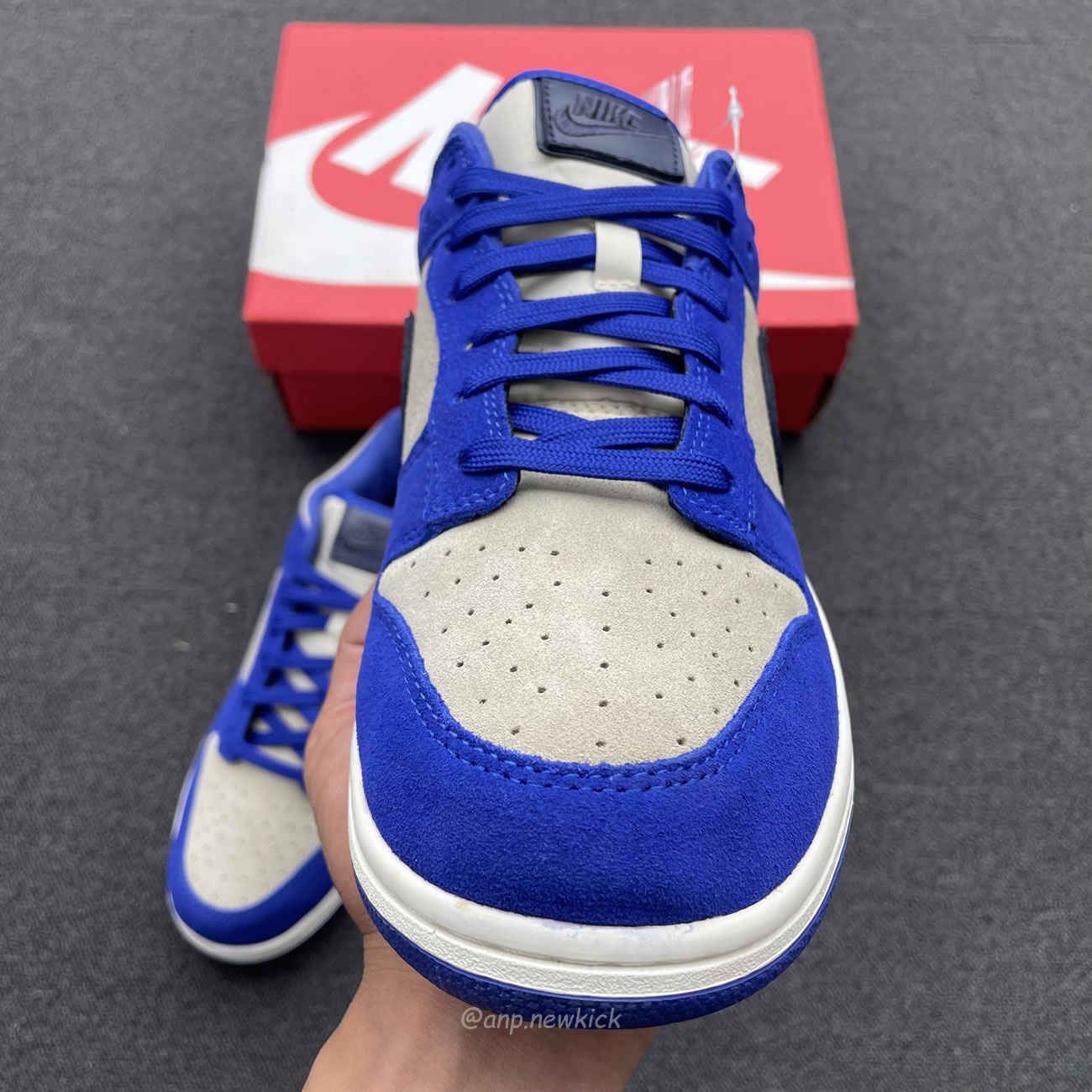 Nike Dunk Low Lx Blue Suede Womens Dv7411 400 (9) - www.newkick.vip