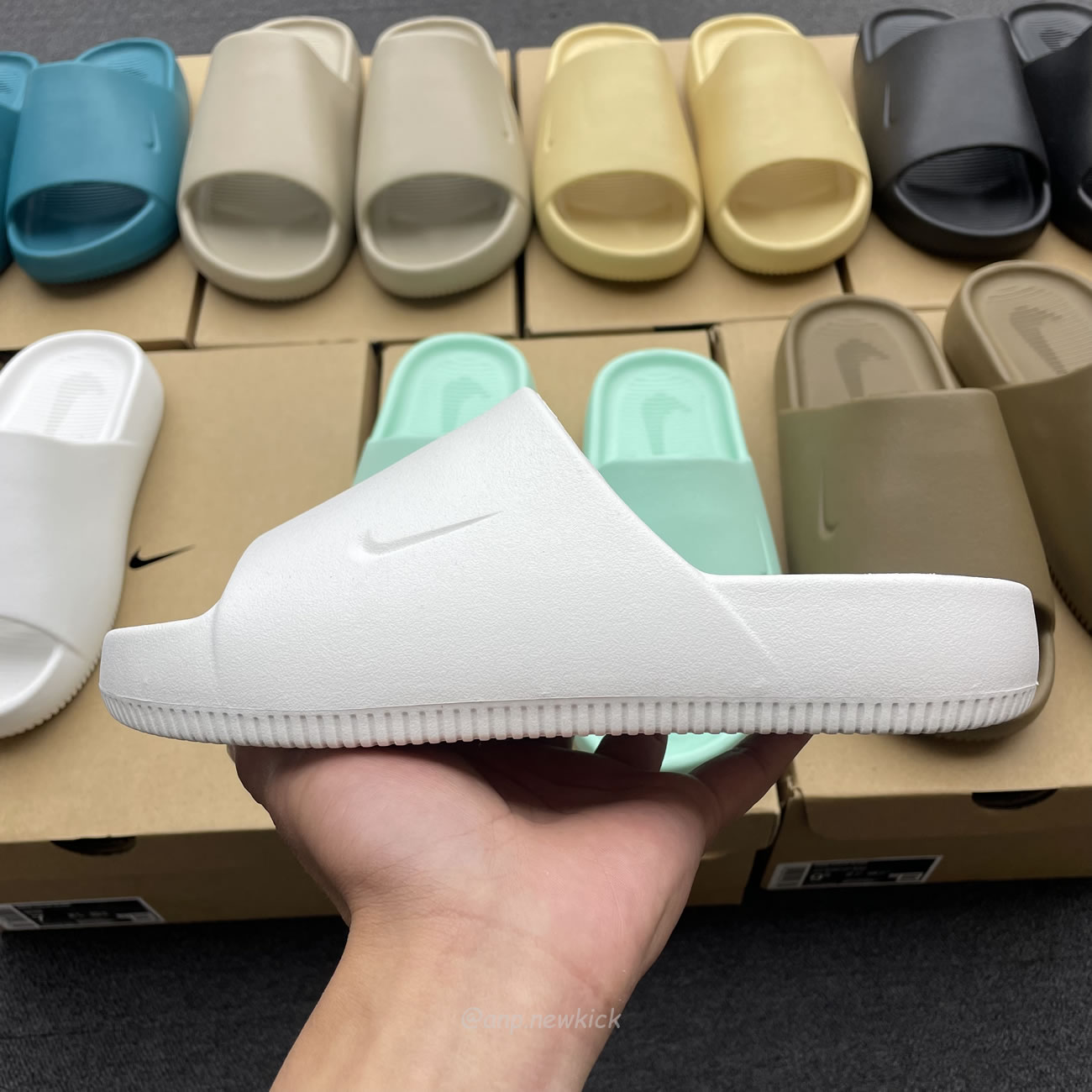 Nike Calm Slide Jade Ice Black Sesame Geode Teal White Brown Dx4816 300 (19) - www.newkick.vip