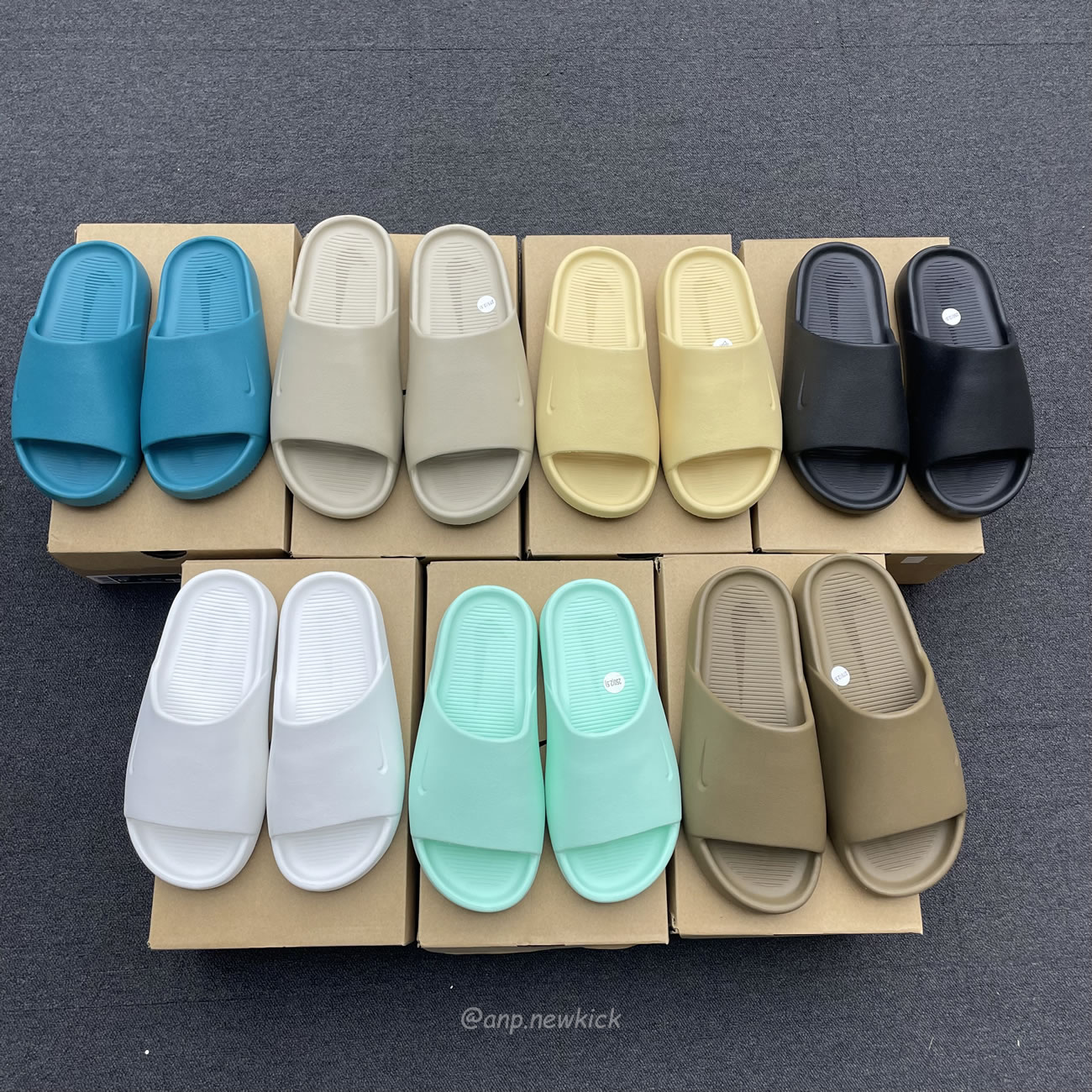 Nike Calm Slide Jade Ice Black Sesame Geode Teal White Brown Dx4816 300 (2) - www.newkick.vip