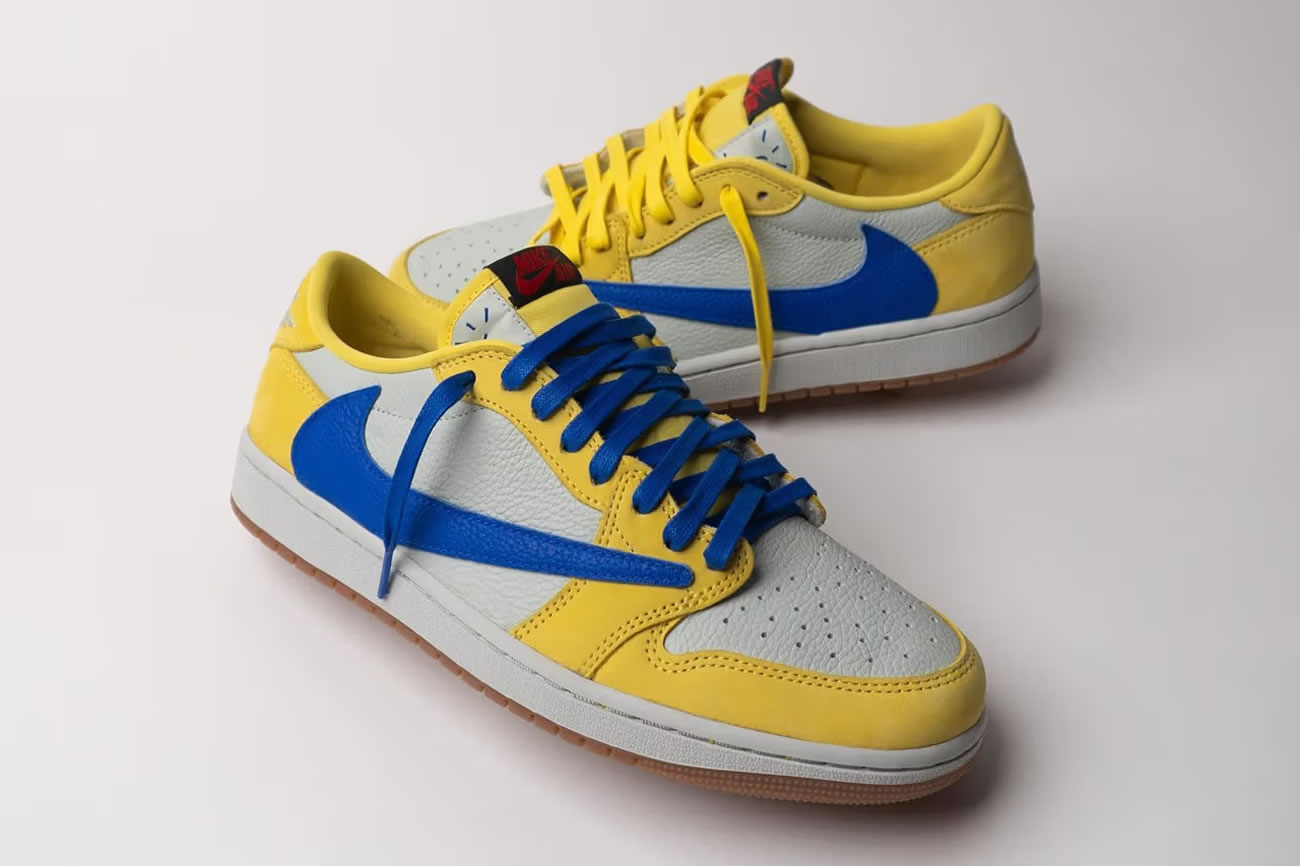 Travis Scott X Nike Air Jordan 1 Retro Low Og Sp Canary Dz4137 700 (4) - www.newkick.vip