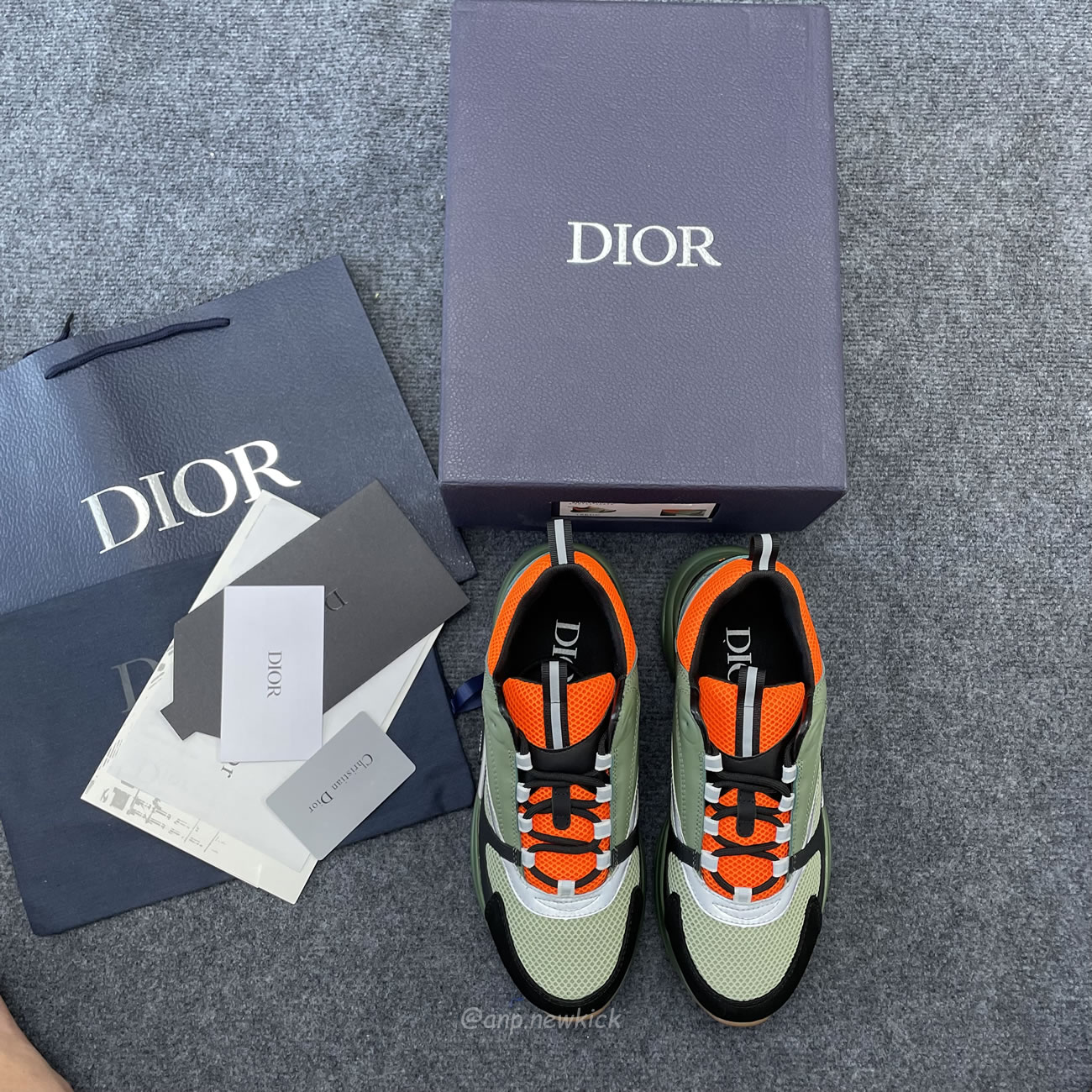 Dior B22 Orange Olive Black 3sn231ykc H663 (2) - www.newkick.vip